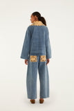 Blue Denim Richelieu Wide-Leg Pants
