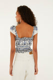 Off-White Flowers Arch Smocked Blouse