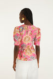 Pink Ligia Floral Puff Sleeve Blouse