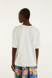 White Tropical Rose T-Shirt