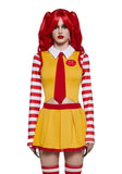 Fast Food Clown Costume and Wig Set