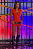 Locked Up Playsuit - Orange