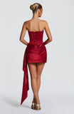 Mona Mini Dress - Deep Red