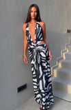 Tropic Isla Maxi Dress Blurred Noir