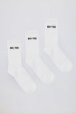 Ribbed Crew Sock Bundle In White
