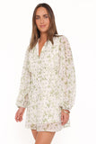 Aimee Mini Dress - Green Leaf