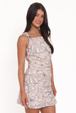 Aleyna Off Shoulder Mini Dress - Floral Print