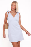 Giada Mini Dress - Pale Blue