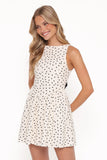 Kansas Mini Dress - White Polka Dot
