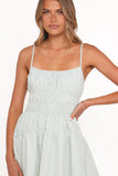 Makayla Mini Dress - Green Stripe