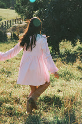 Micaela Long Sleeve Mini Dress - Pink