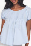 Abbot Pleated Top - Blue