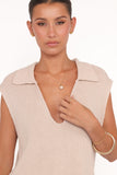 Asha Knitted Top - Beige