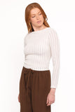 Bellatrix Textured Knit Top - Cream
