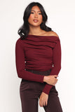 Cer Knit Top - Cherry Chocolate