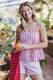 Dulce Top - Pink Stripe