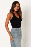Emily Rib Top - Black