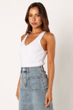 Emily Rib Top - White