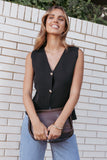 Everlee Knit Vest Top - Black