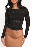 Iveta Lace Top - Black