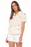 Lucile Embroidered Shirt - Light Yellow