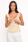 Roni Tank Top - Yellow Floral