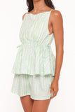 Rory Top - Jade Painted Stripe