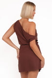 Shaw Off Shoulder Top - Chocolate Brown