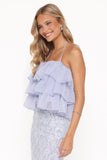 Taelya Flounce Top - Blue