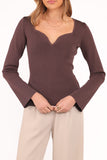 Trinity Long Sleeve Top - Chocolate Brown