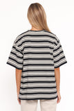 Zestora Tee - Black Ivory Stripe