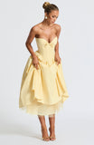 Prim Midi Dress - Lemon