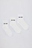 Ribbed Crew Sock Bundle In White