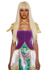 Blonde Straight Wig With Bangs