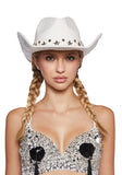 Cosmic Maven Cowboy Hat - White