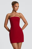 Tamsin Mini Dress - Deep Red