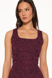 Ada Corset Top - Plum Burnout