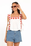 Brydee Tie Top - Red