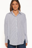 Elva Oversized Shirt - Black Stripe