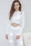 React Long Sleeve Crop Top