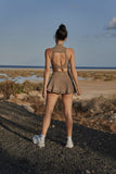 V-Waist Laser Cut Tennis Skirt