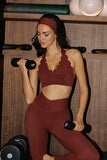 V-Cut Scallop Halter Bra