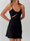 Linger Bias Cut Dress Black