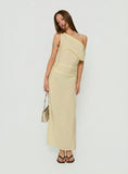 Sweetheart Off Shoulder Maxi Dress Yellow