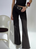 Magic Mirror Mid Rise Bootleg Jeans Washed Black