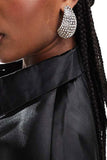 Rhinestone Tear Drop Hoop Earrings