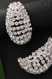 Rhinestone Tear Drop Hoop Earrings
