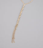 Endless Sparkle Rhinestone Twisted Lariat Necklace