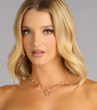Sweet Pearl Bow Necklace