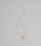 Sweet Pearl Bow Necklace